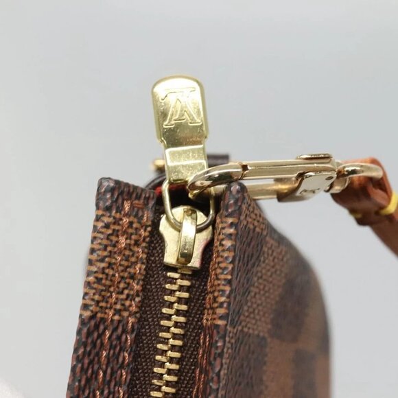 LOUIS VUITTON Damier Ebene Trousse Makeup Pouch N51982 LV Auth BA3421 - Picture 10 of 15